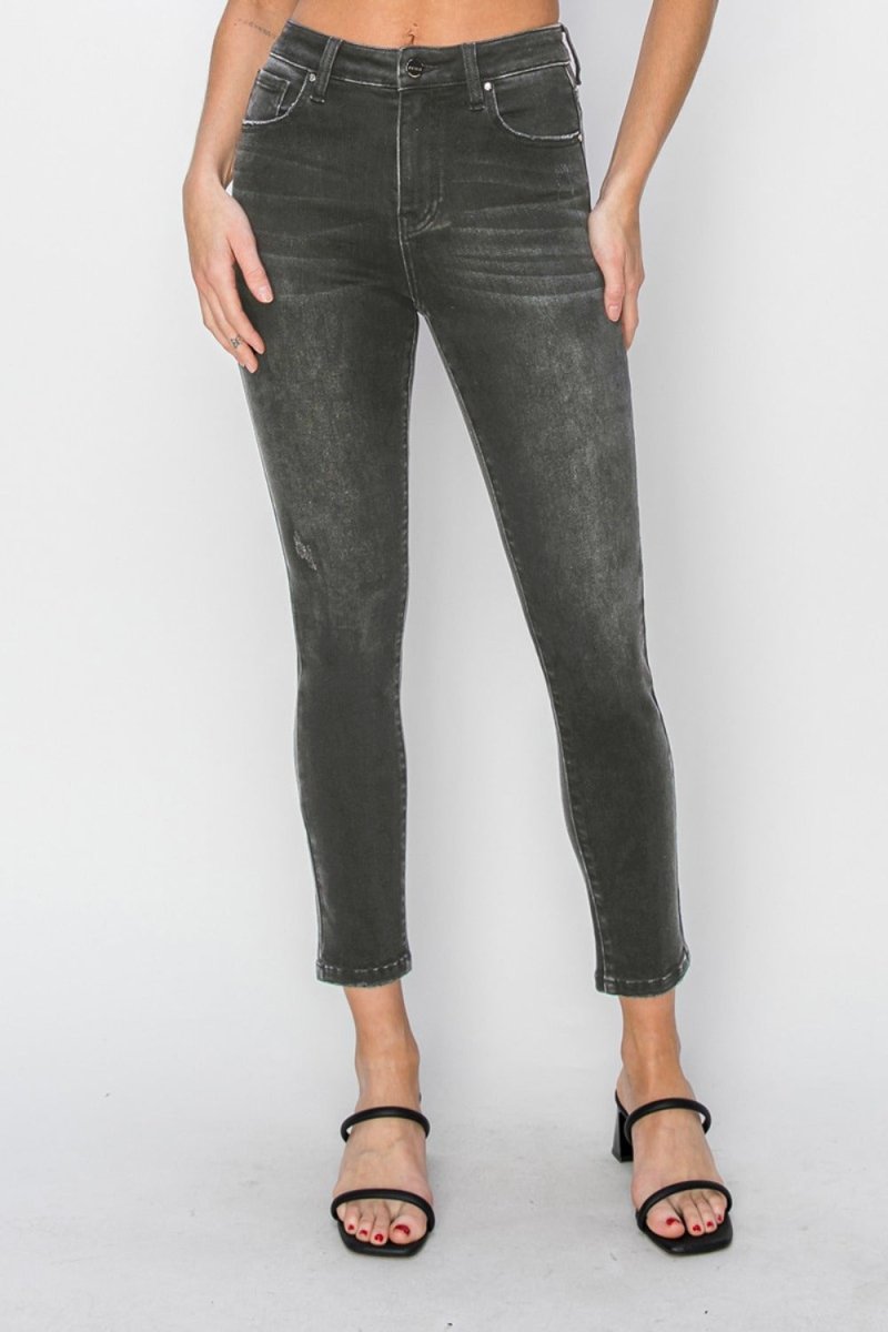 RISEN Full Size High Rise Ankle Skinny Jeans - S. M. & Co.