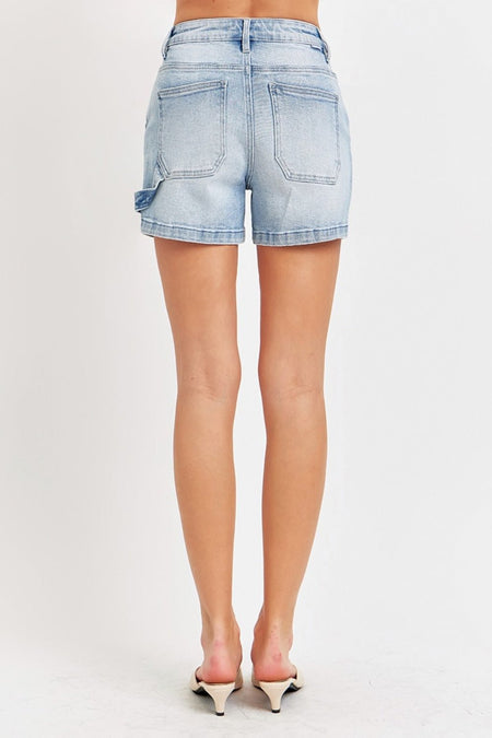 Risen Full Size High Rise Denim Shorts - S. M. & Co.