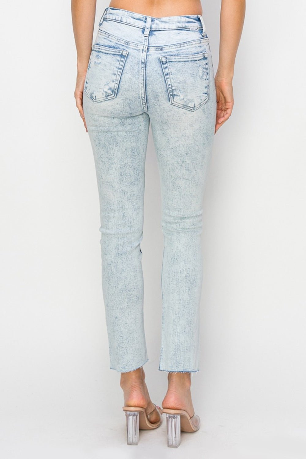 Risen Full Size High Rise Distressed Skinny Jeans - S. M. & Co.