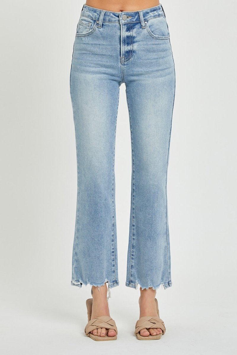 RISEN Full Size High Rise Straight Jeans - S. M. & Co.