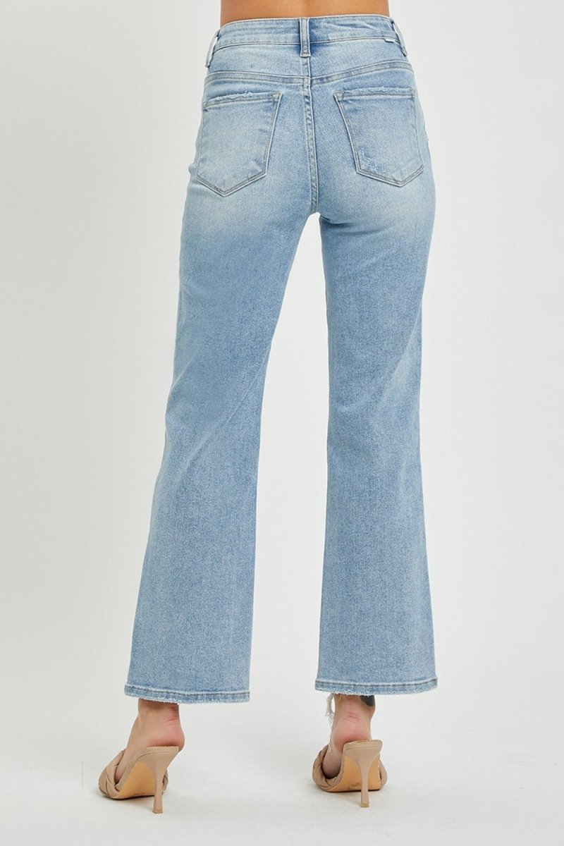 RISEN Full Size High Rise Straight Jeans - S. M. & Co.