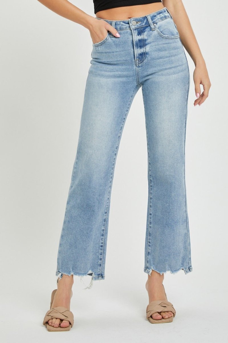 RISEN Full Size High Rise Straight Jeans - S. M. & Co.