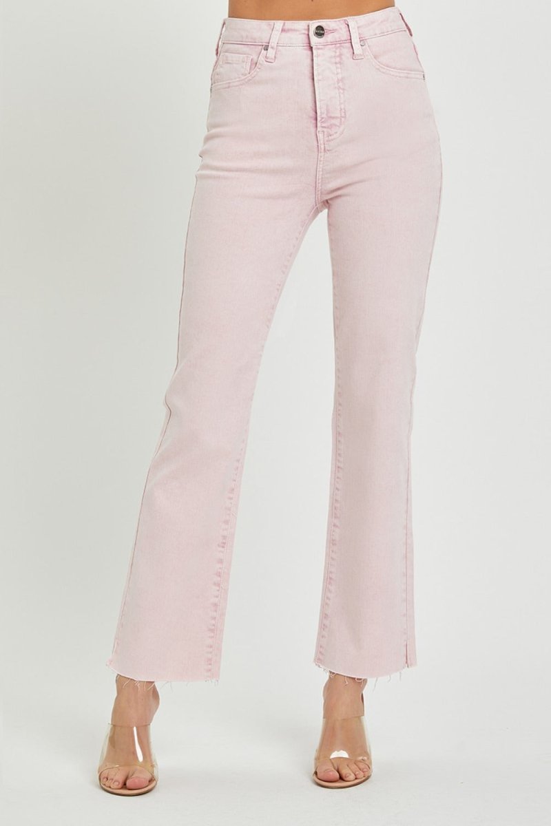 RISEN Full Size High Rise Tummy Control Straight Jeans - S. M. & Co.