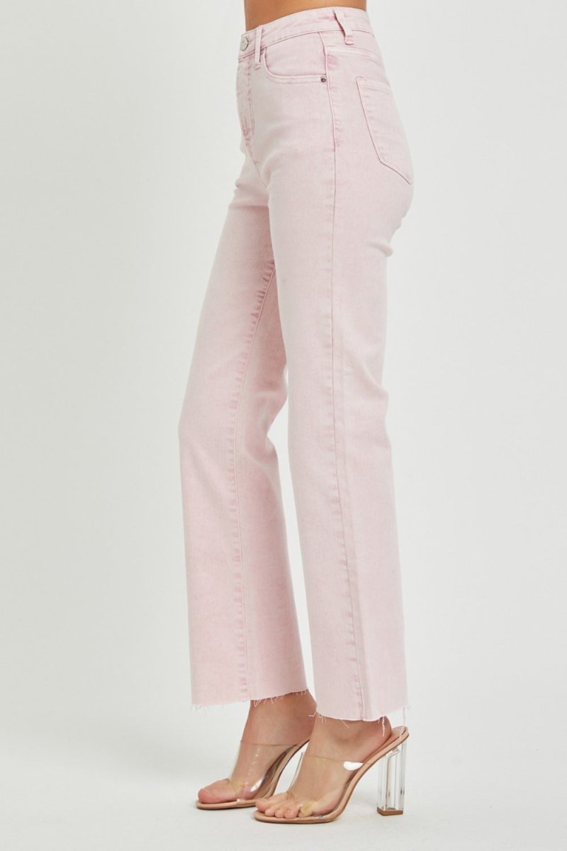 RISEN Full Size High Rise Tummy Control Straight Jeans - S. M. & Co.