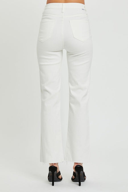 RISEN Full Size High Rise Tummy Control Straight Jeans - S. M. & Co.