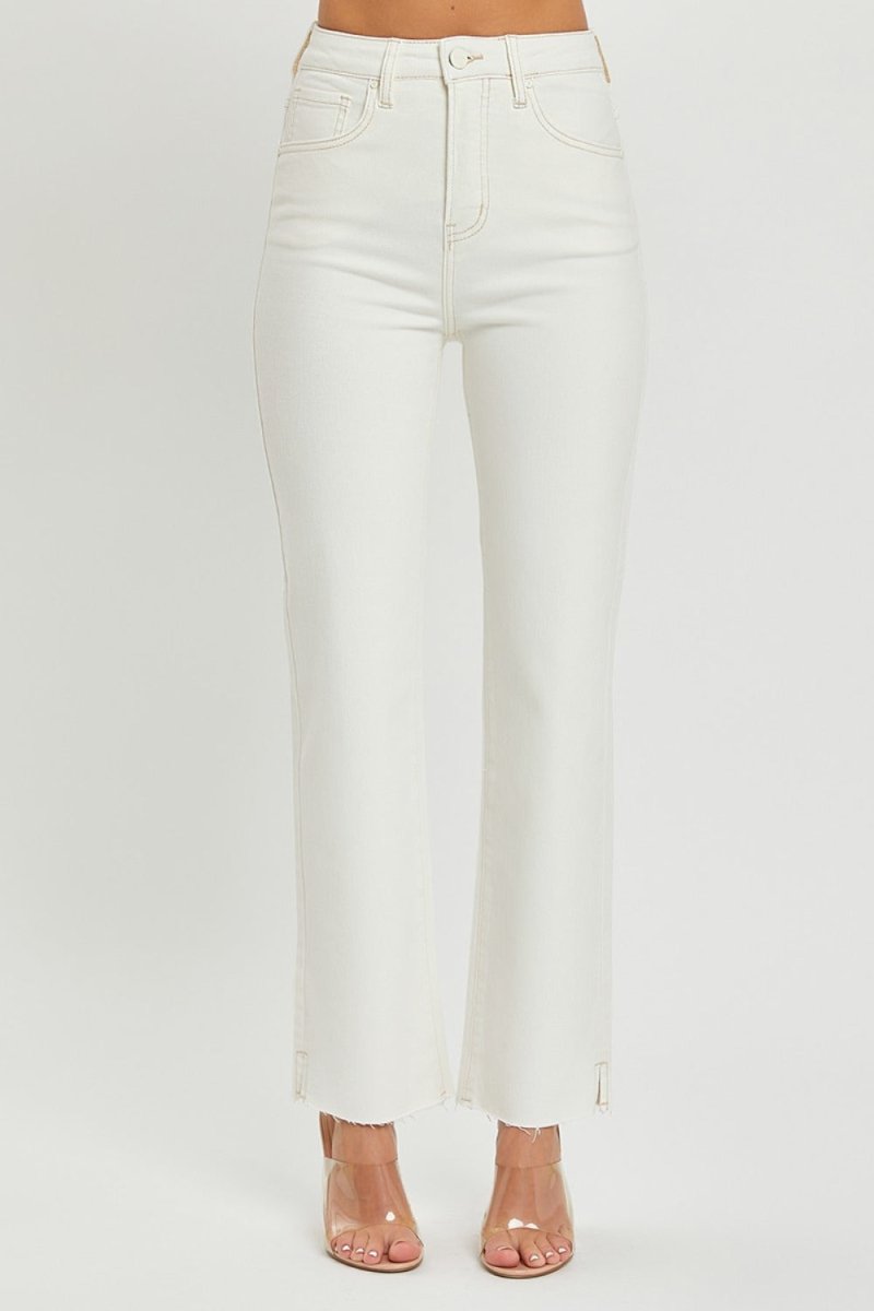 RISEN Full Size High Rise Tummy Control Straight Jeans - S. M. & Co.