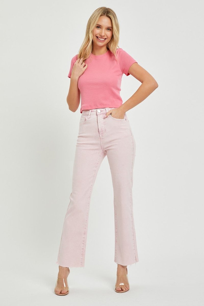 RISEN Full Size High Rise Tummy Control Straight Jeans - S. M. & Co.