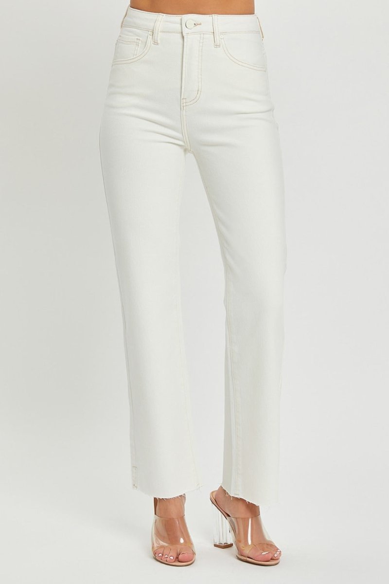 RISEN Full Size High Rise Tummy Control Straight Jeans - S. M. & Co.