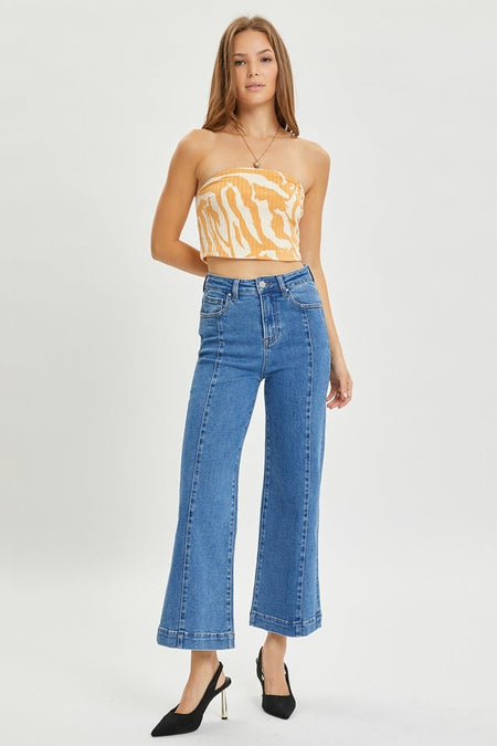 RISEN Full Size High Rise Wide Leg Jeans - S. M. & Co.