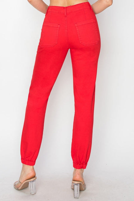 RISEN Full Size High Waisted Jogger Jeans - S. M. & Co.