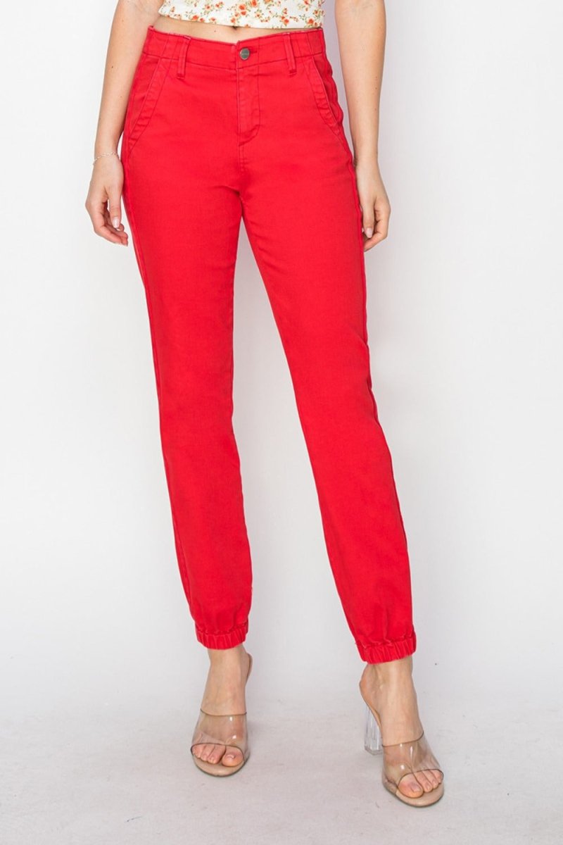 RISEN Full Size High Waisted Jogger Jeans - S. M. & Co.