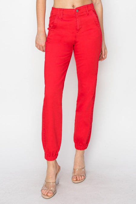 RISEN Full Size High Waisted Jogger Jeans - S. M. & Co.