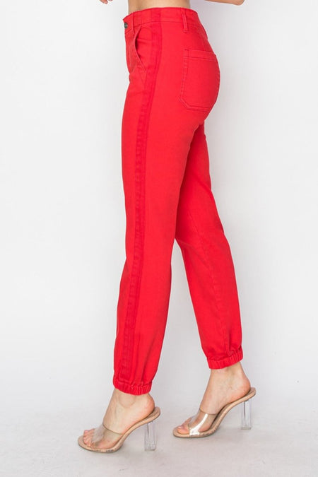 RISEN Full Size High Waisted Jogger Jeans - S. M. & Co.