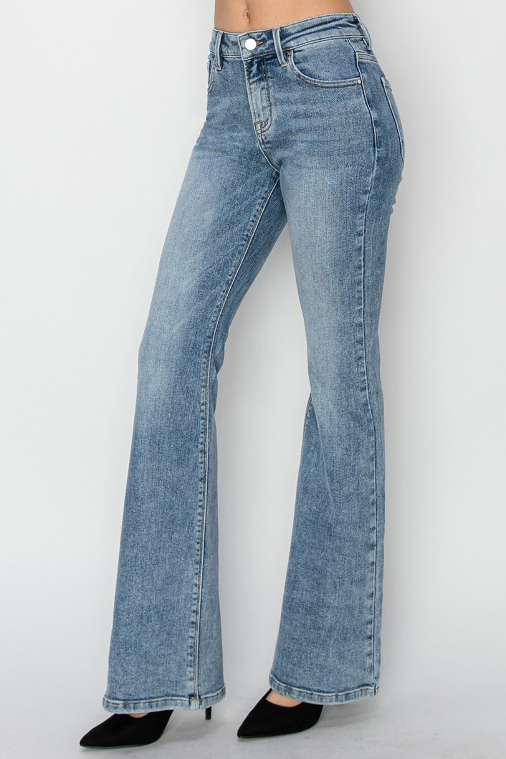 RISEN Full Size Mid Rise Bootcut Jeans - S. M. & Co.