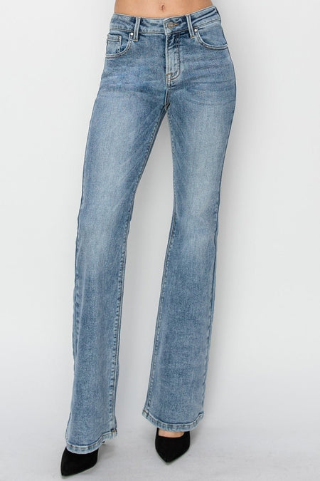 RISEN Full Size Mid Rise Bootcut Jeans - S. M. & Co.