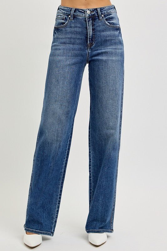 RISEN Full Size Tummy Control High Rise Jeans - S. M. & Co.