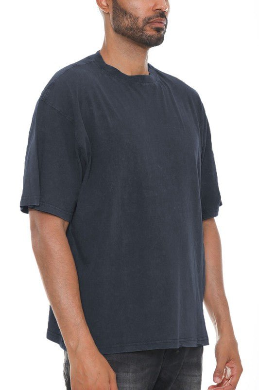 River Garment Wash Drop Shoulder Tee - S. M. & Co.