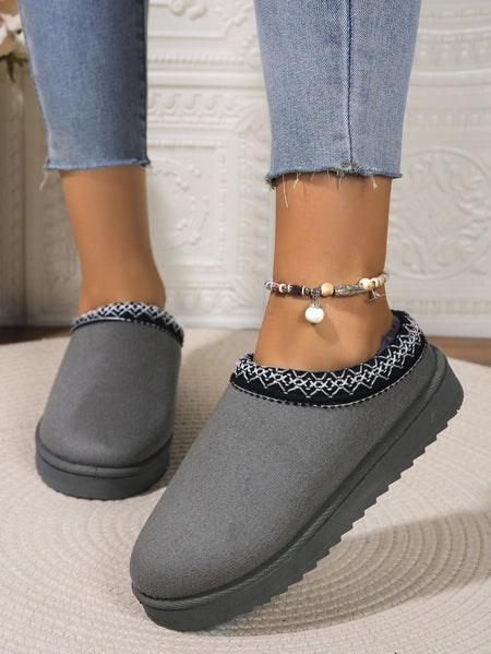 Round Toe Platform Slippers - S. M. & Co.