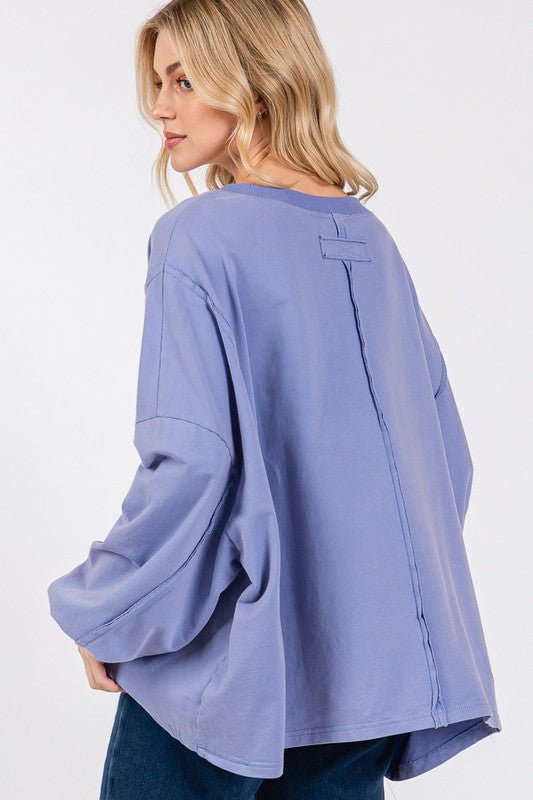 SAGE + FIG Flower Patch Dropped Shoulder Oversize Top - S. M. & Co.