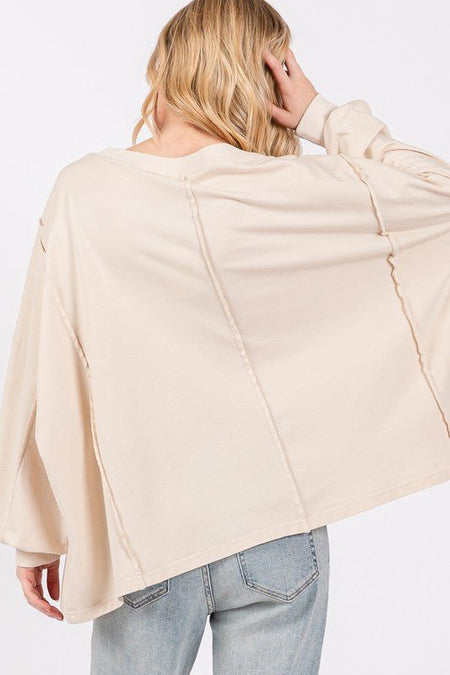 SAGE + FIG Flower Patch Dropped Shoulder Oversize Top - S. M. & Co.