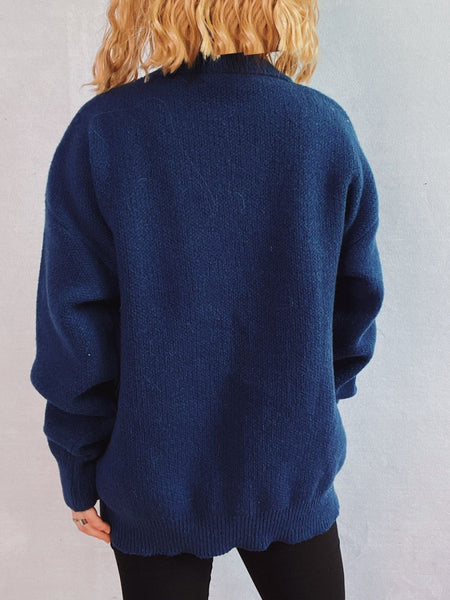 Santa Round Neck Long Sleeve Sweater - S. M. & Co.