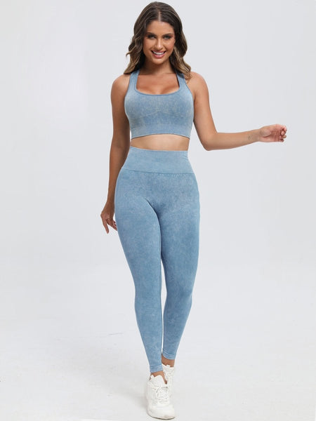 Scoop Neck Wide Strap Top and Pants Active Set - S. M. & Co.