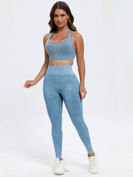 Scoop Neck Wide Strap Top and Pants Active Set - S. M. & Co.