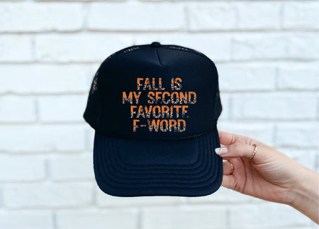 Second Favorite DTF Printed Black Trucker Hat - S. M. & Co.