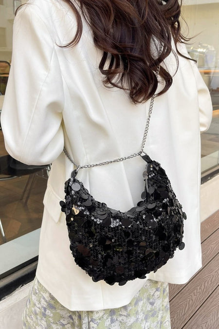 Sequin Chain Crossbody Bag - S. M. & Co.