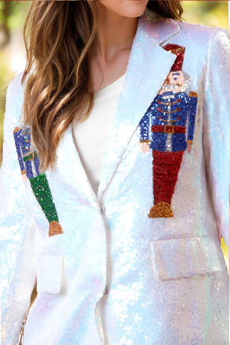 Sequin Nutcracker Long Sleeve Blazer - S. M. & Co.