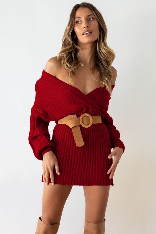 SEXY SWEATERS FASHION DRESS - S. M. & Co.