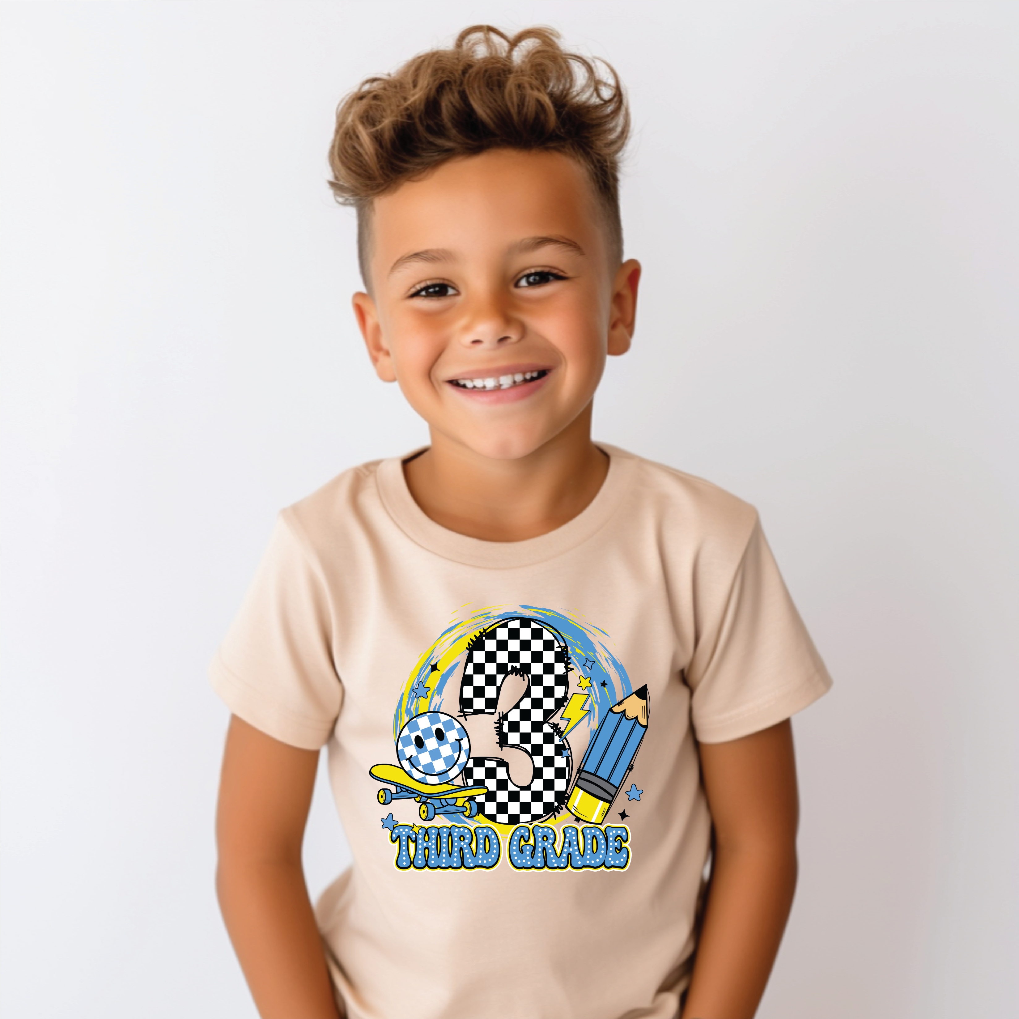 Boys 3rd Grade Skateboard Graphic Tee