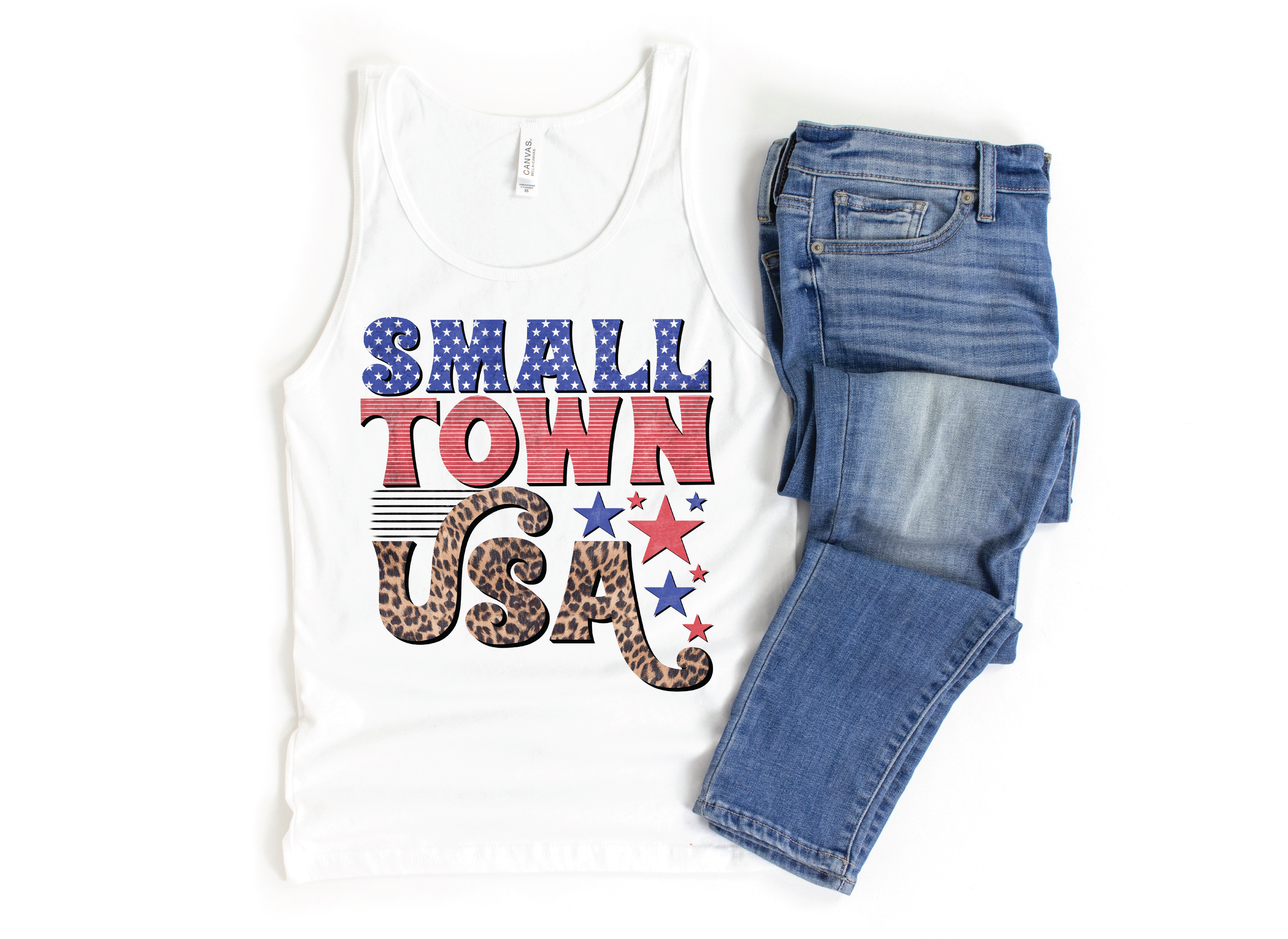 Small Town USA Patriotic Tee
