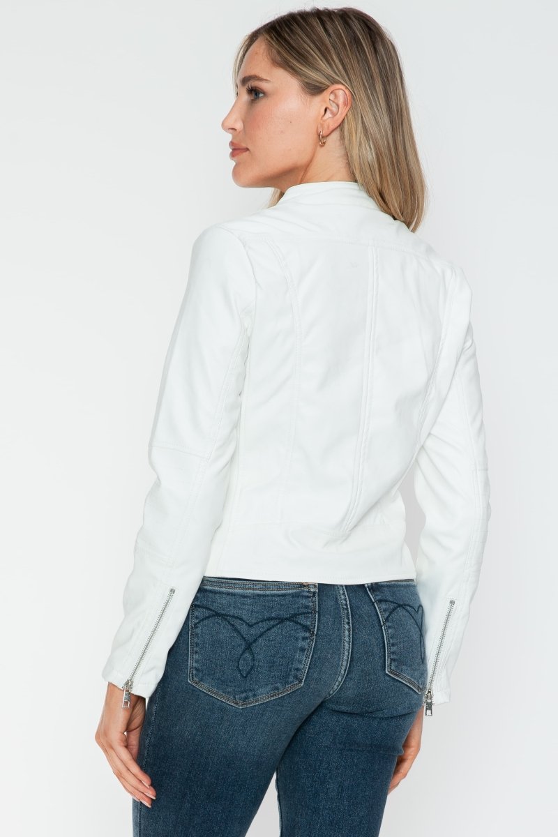 Snobbish PU Leather Zip Up Jacket with Pockets - S. M. & Co.