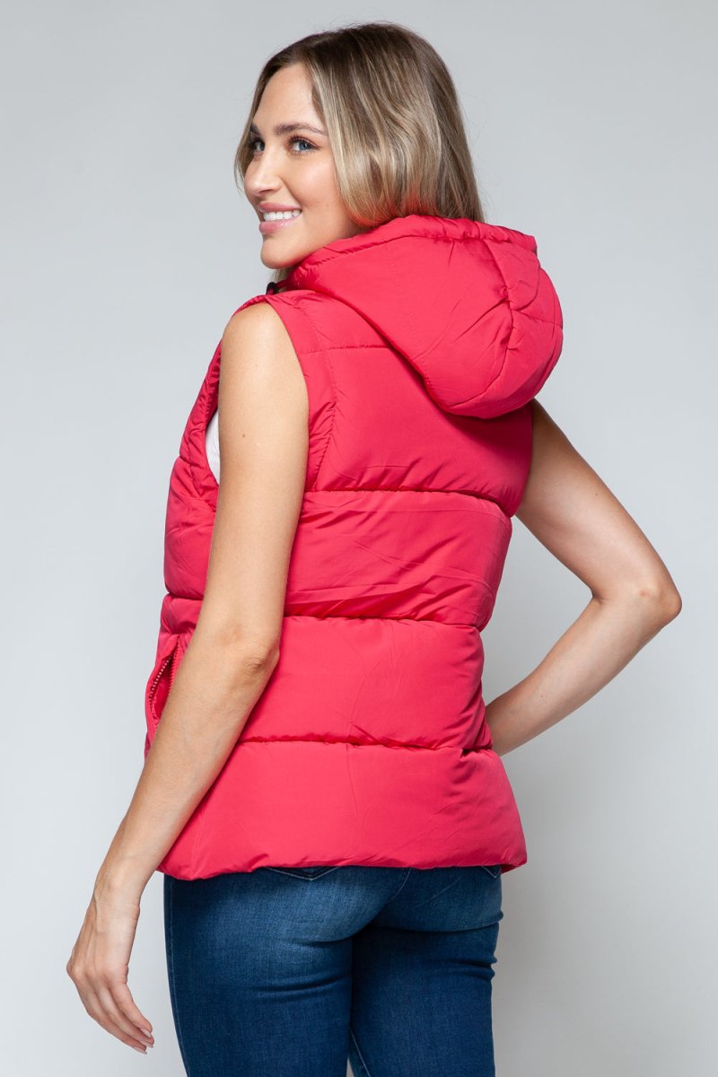 Snobbish Snap and Zip Closure Hooded Vest - S. M. & Co.