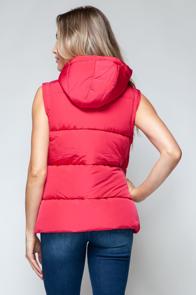 Snobbish Snap and Zip Closure Hooded Vest - S. M. & Co.