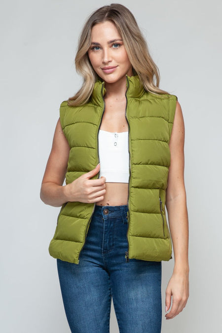 Snobbish Zip Up Turtleneck Vest with Pockets - S. M. & Co.