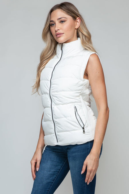 Snobbish Zip Up Turtleneck Vest with Pockets - S. M. & Co. Turtleneck Vest