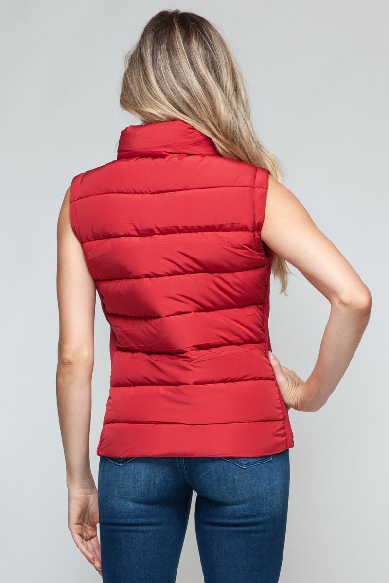 Snobbish Zip Up Turtleneck Vest with Pockets - S. M. & Co. Turtleneck Vest