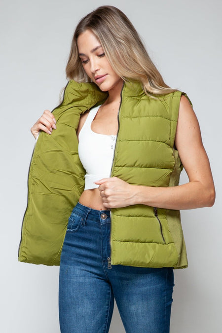 Snobbish Zip Up Turtleneck Vest with Pockets - S. M. & Co.