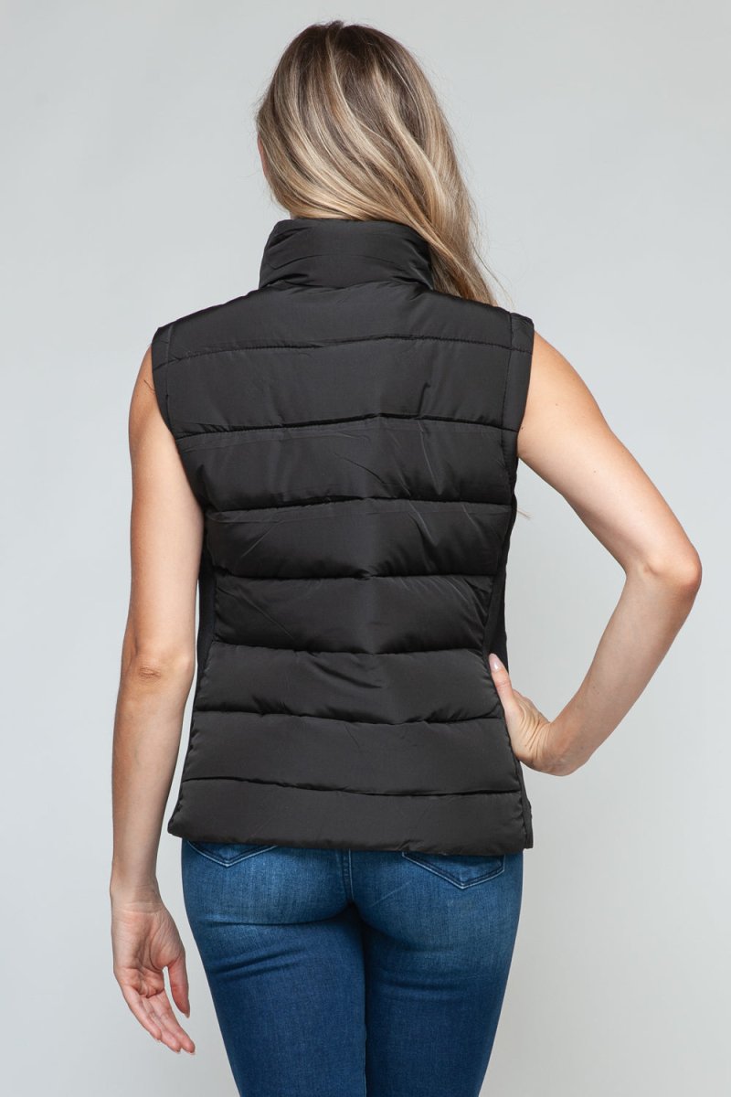 Snobbish Zip Up Turtleneck Vest with Pockets - S. M. & Co. Turtleneck Vest