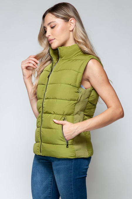 Snobbish Zip Up Turtleneck Vest with Pockets - S. M. & Co.