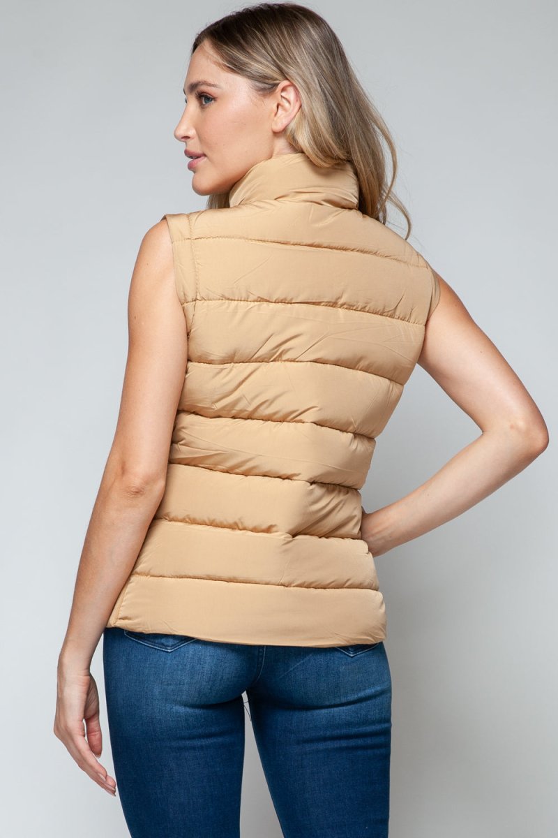 Snobbish Zip Up Turtleneck Vest with Pockets - S. M. & Co. Turtleneck Vest