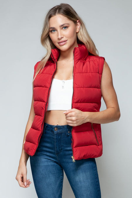 Snobbish Zip Up Turtleneck Vest with Pockets - S. M. & Co. Turtleneck Vest