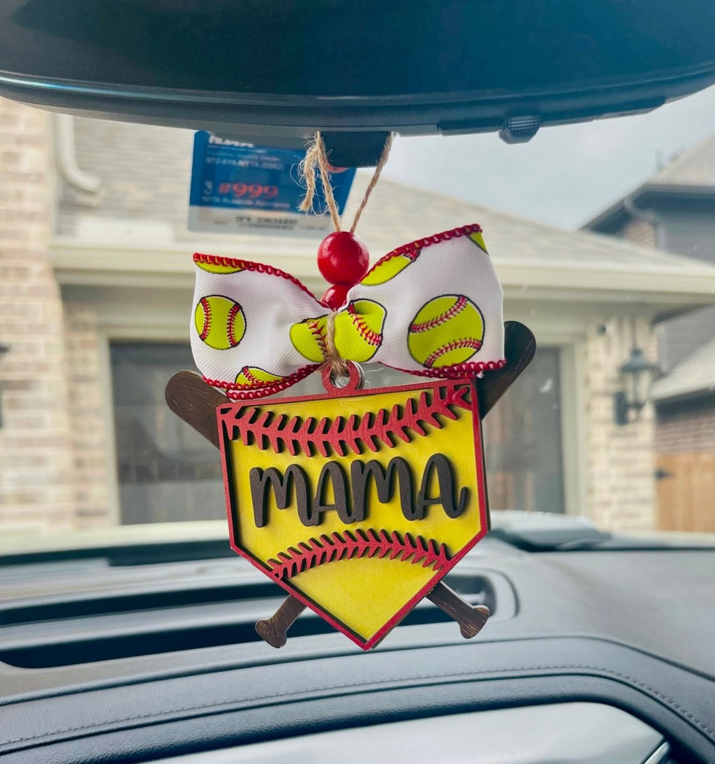 Softball Mama Bag Tag/Car Charm - S. M. & Co.