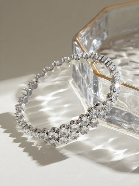 Stainless Steel Inlaid Zircon Bracelet - S. M. & Co.