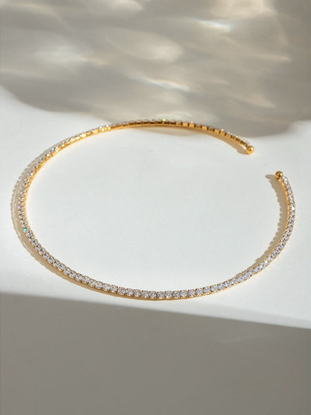 Stainless Steel Inlaid Zircon Necklace - S. M. & Co.