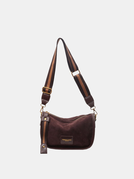 Suede Adjustable Strap Shoulder Bag - S. M. & Co.