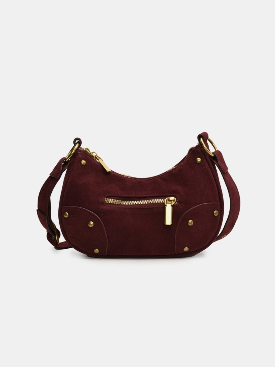 Suede Adjustable Strap Shoulder Bag - S. M. & Co.