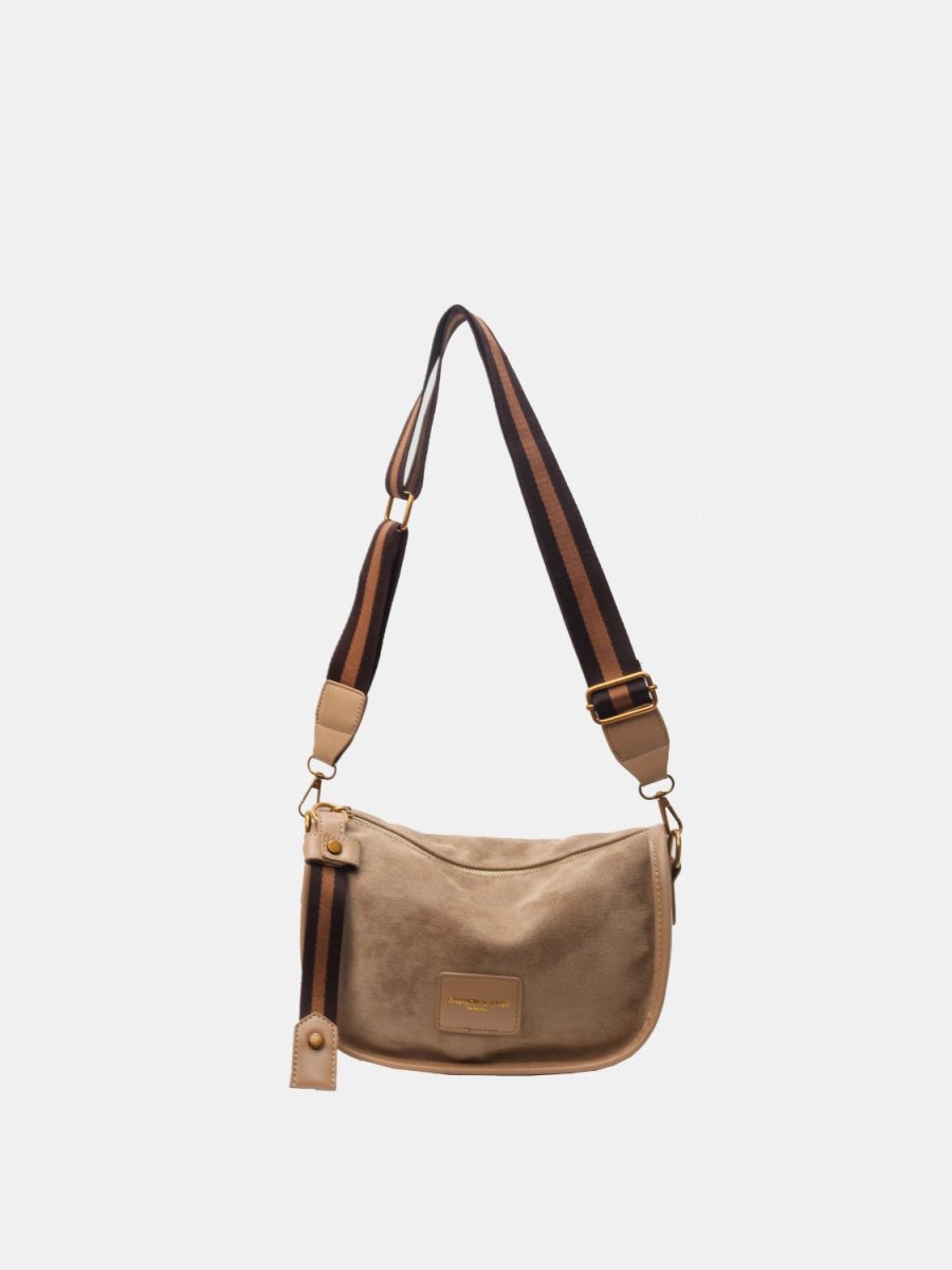 Suede Adjustable Strap Shoulder Bag - S. M. & Co.